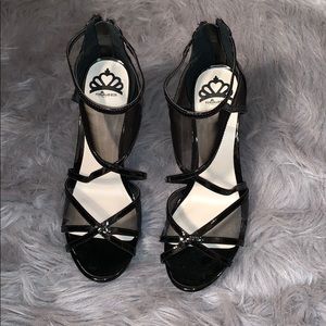 Women’s Mesh Black 4 1/2 inch Heels